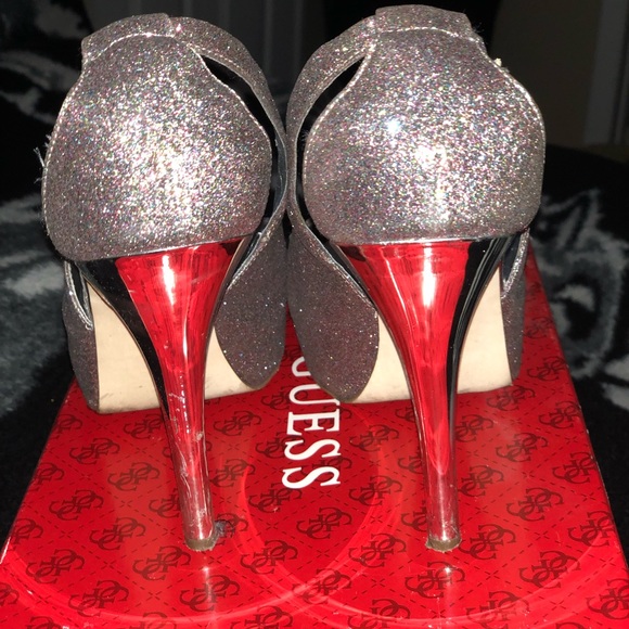 Silver Peep Toe Pump - Picture 4 of 4